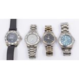 Selection of four quartz watches.  To include an Accurist Sport 100m watch, an Accurist WR50