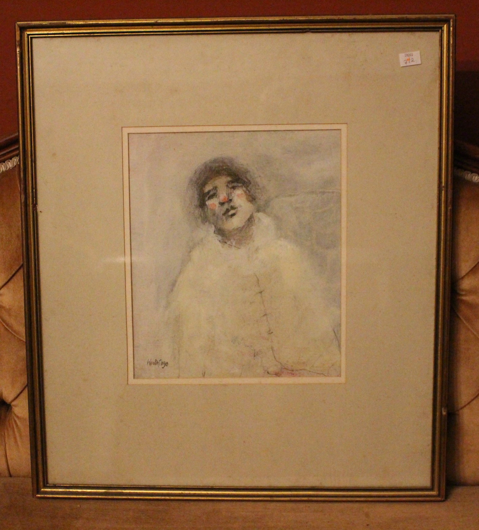 Wooldridge Portrait of a pierrot, half length, 32.5cm x 27.5cm and the companion picture of a - Image 3 of 4