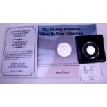 Collection of Two Silver Coins.  To include Danbury Mint The History of Britain Silver Bullion