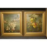 T. Blocksidge Spring blossom and apple bough, signed and dated 1894, lower right, oil on canvas, a