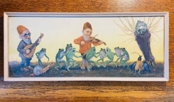 Paul Lothar Müller (After). A pair of vintage halftone colour prints depicting gnomes, fairies,
