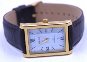 Pulsar Gold Tone Rectangular Shaped Face Quartz Watch. Boxed. The watch has a Japanese Quartz