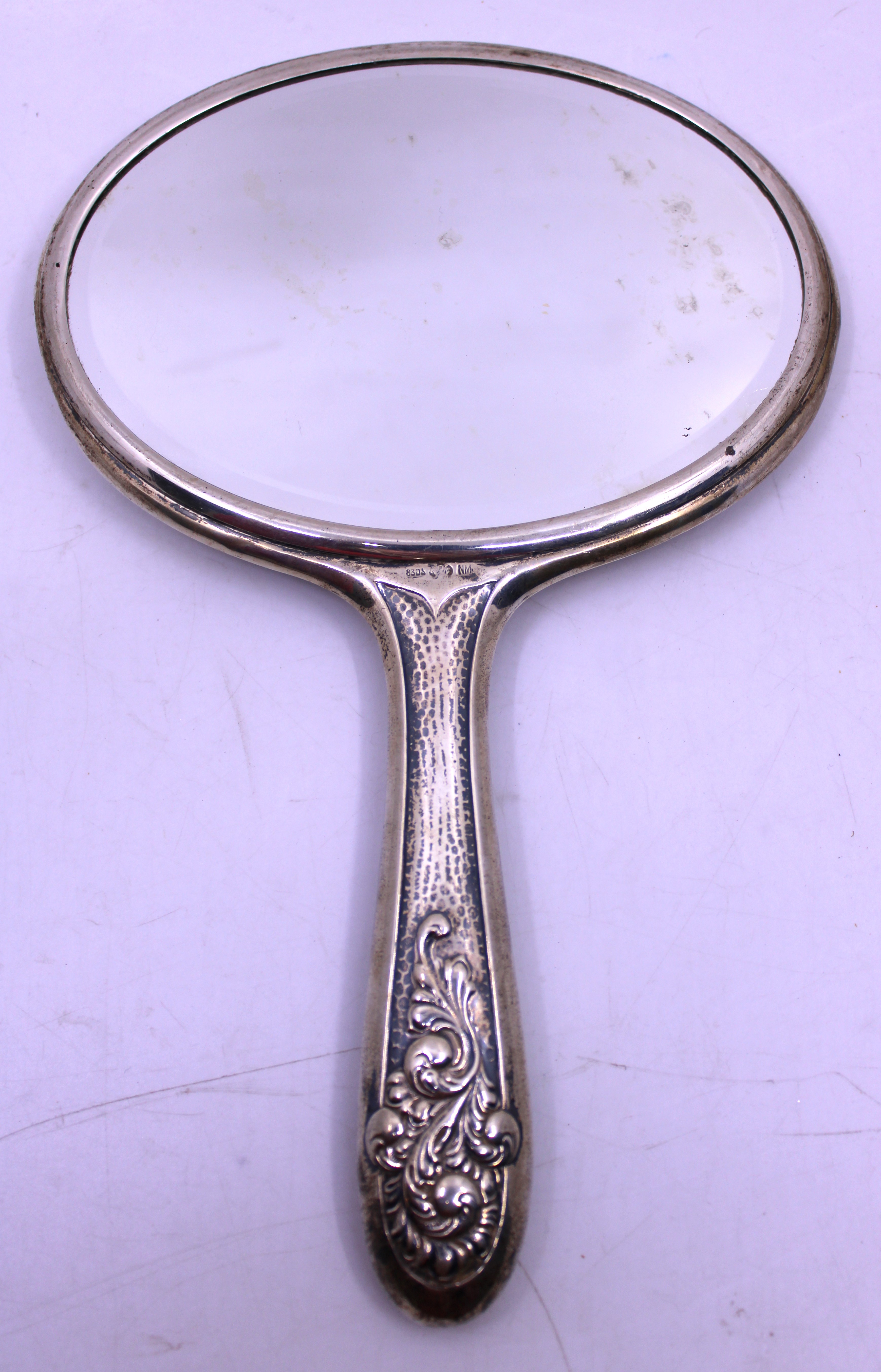 "830" Norwegian Silver Backed Vanity Set.  To include a Clothes Brush, a Brush with broken handle - Image 3 of 4