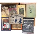 A mixed box of vintage and antique books of assorted interest to include: Waldon on Theatre, 60