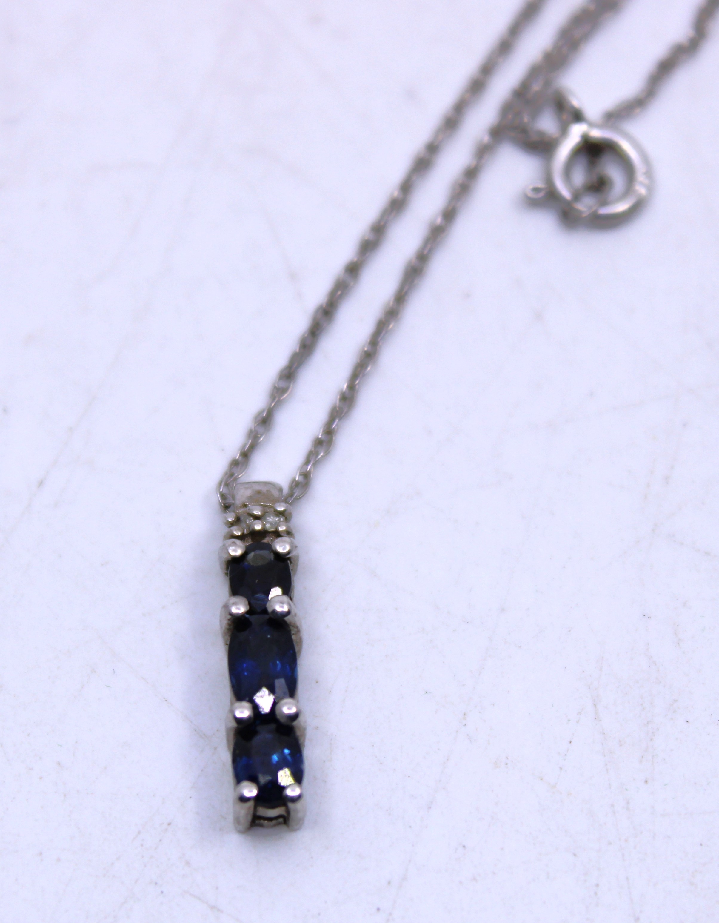 Selection of Sterling Silver Jewellery. To include a 925 Sterling Silver Three Stone Sapphire - Image 2 of 3