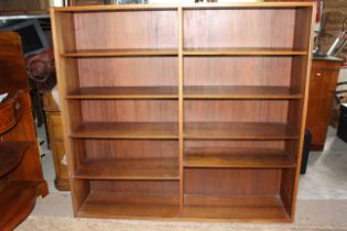 Large wooden twin book shelf