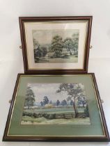 Two countryside scene watercolours signed Stanley Smith. One No.508 titled Early Summer and the