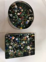 Two tins of Victorian and later Marbles (2)