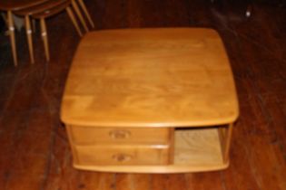 Ercol Pandoras box TV table very good used condition but one the draw knobs is broken.