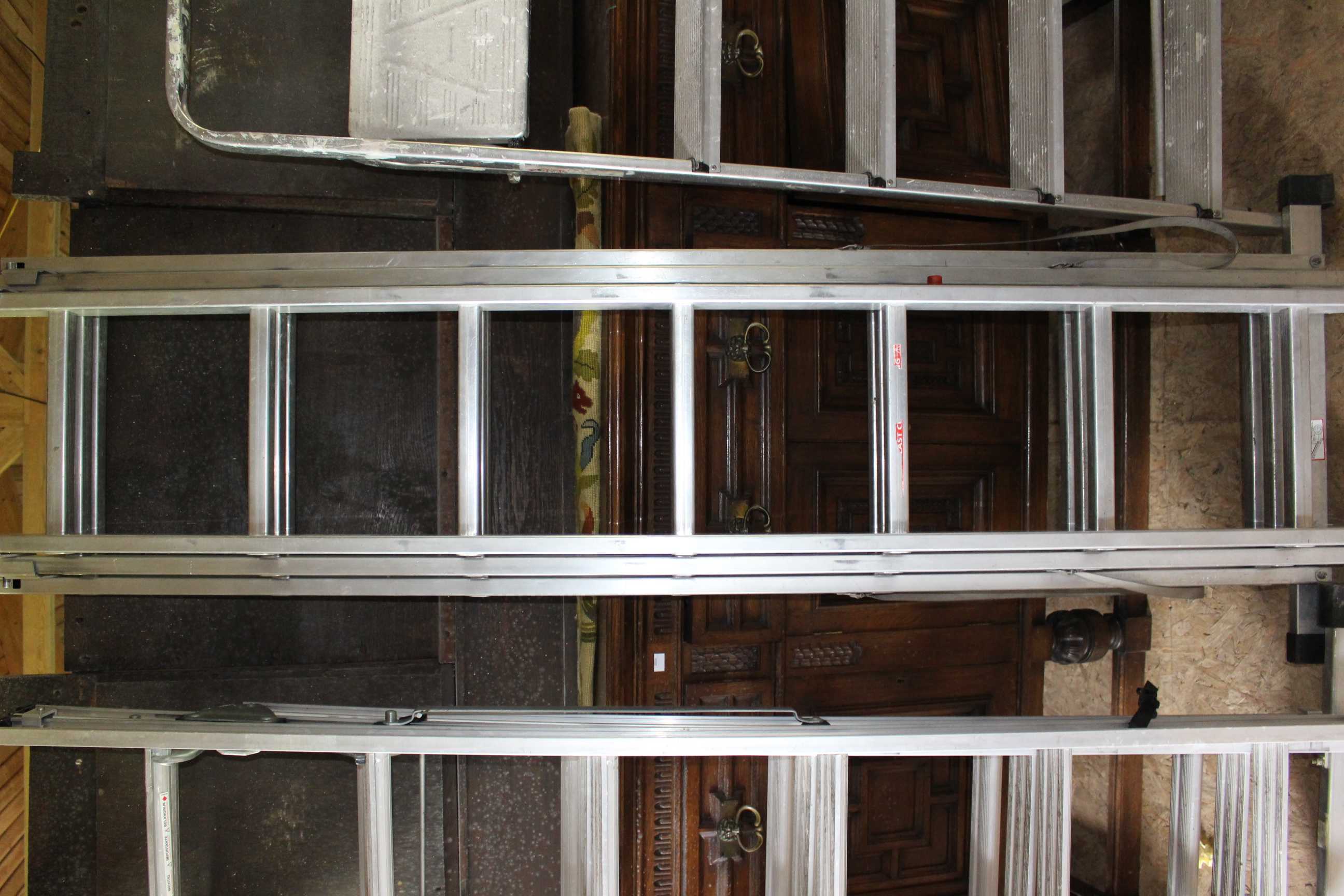 3 sets of household aluminium ladders. - Image 3 of 4