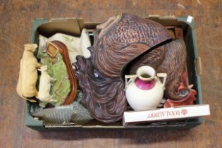 Box of assorted ceramics to include Border fine art and Royal Albert