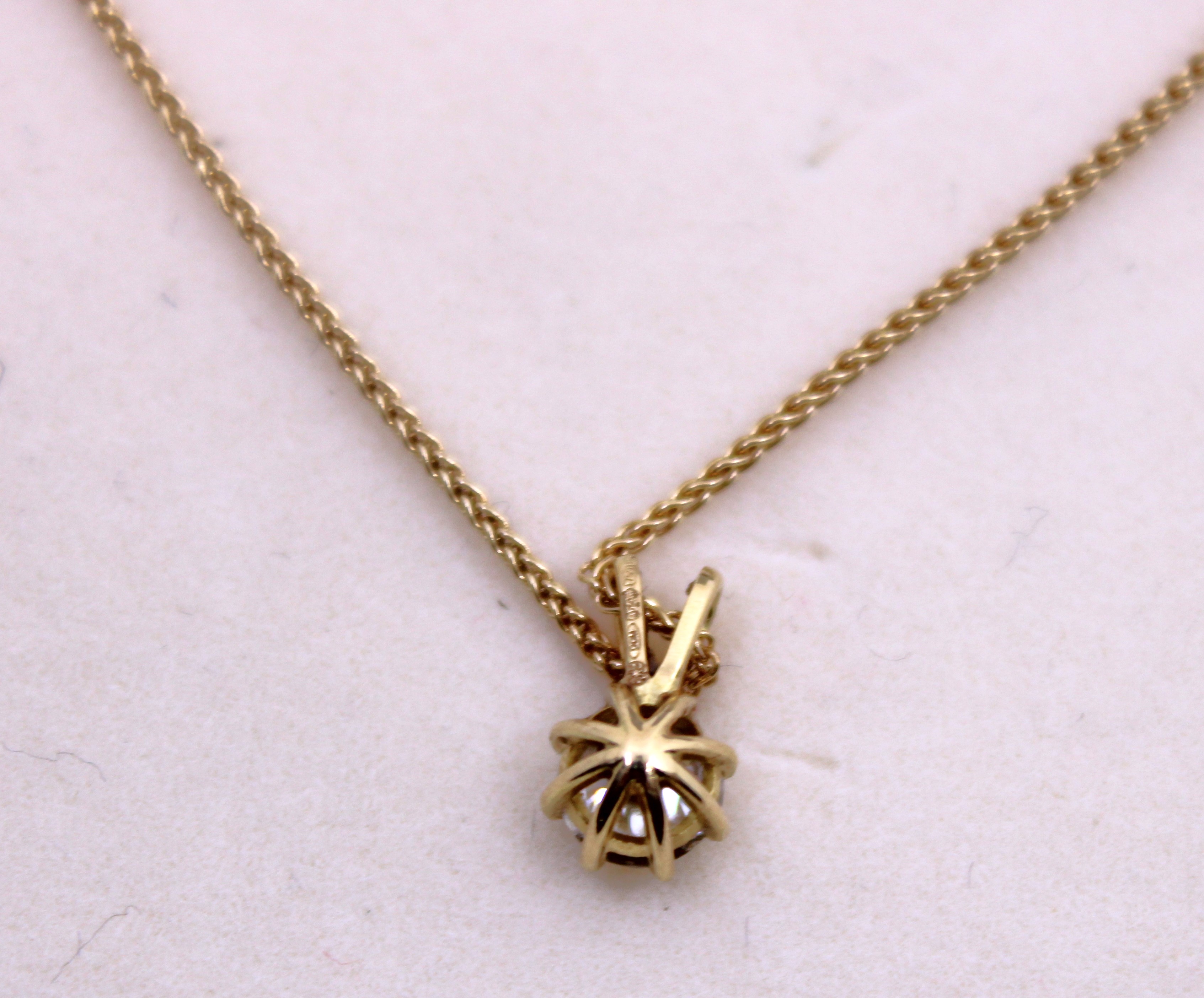 18ct Yellow Gold Approx. 0.55ct Solitaire Old European Cut Diamond Pendant on an 18ct Yellow Gold - Image 3 of 3