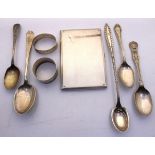 Selection of Sterling Silver items.  To include; a Solid Sterling Silver Engine Turned Engraved