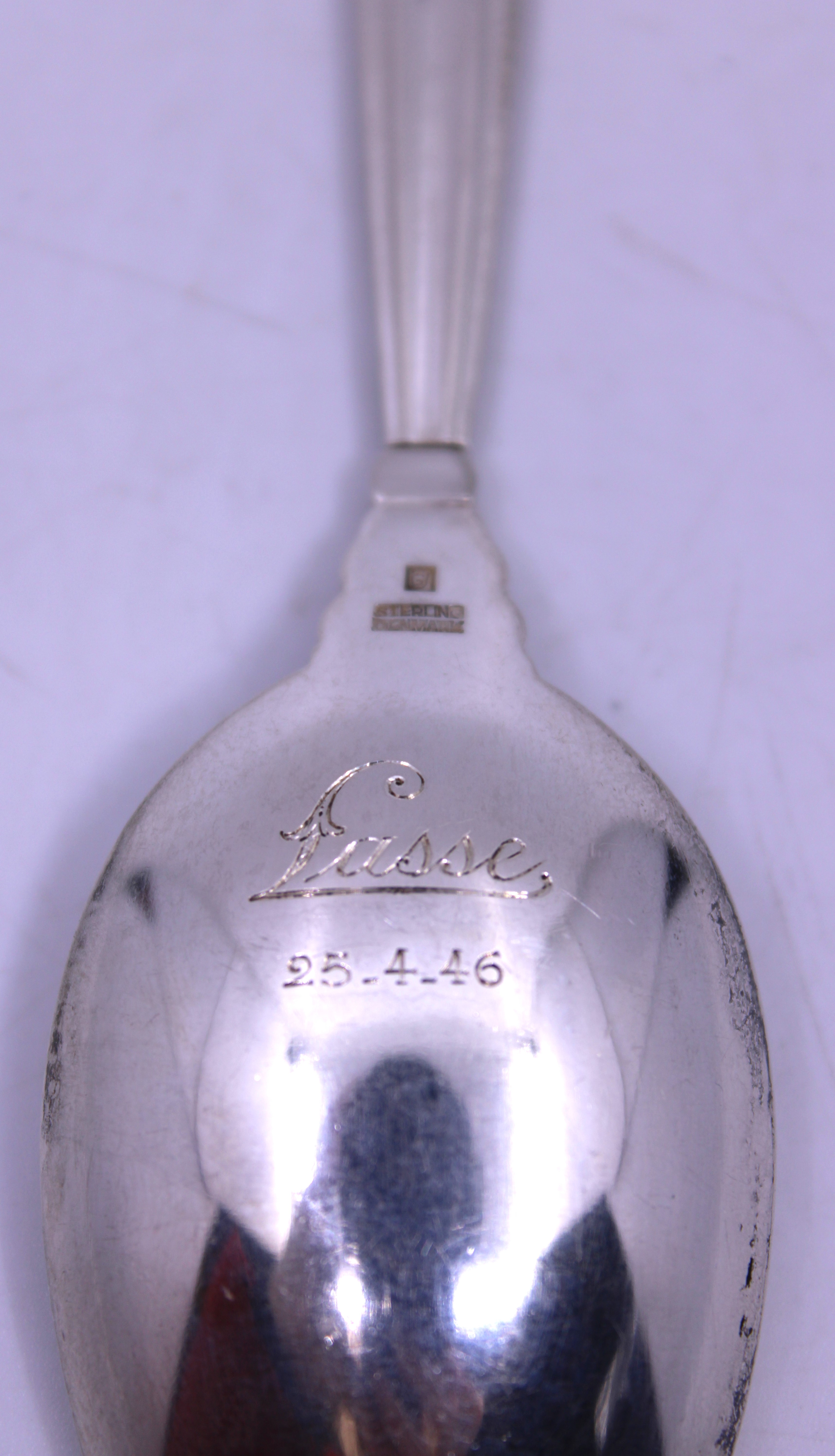 Georg Jensen Sterling Silver Spoon and Fork in the Acorn Pattern.  The Acorn Pattern was one of - Image 4 of 4