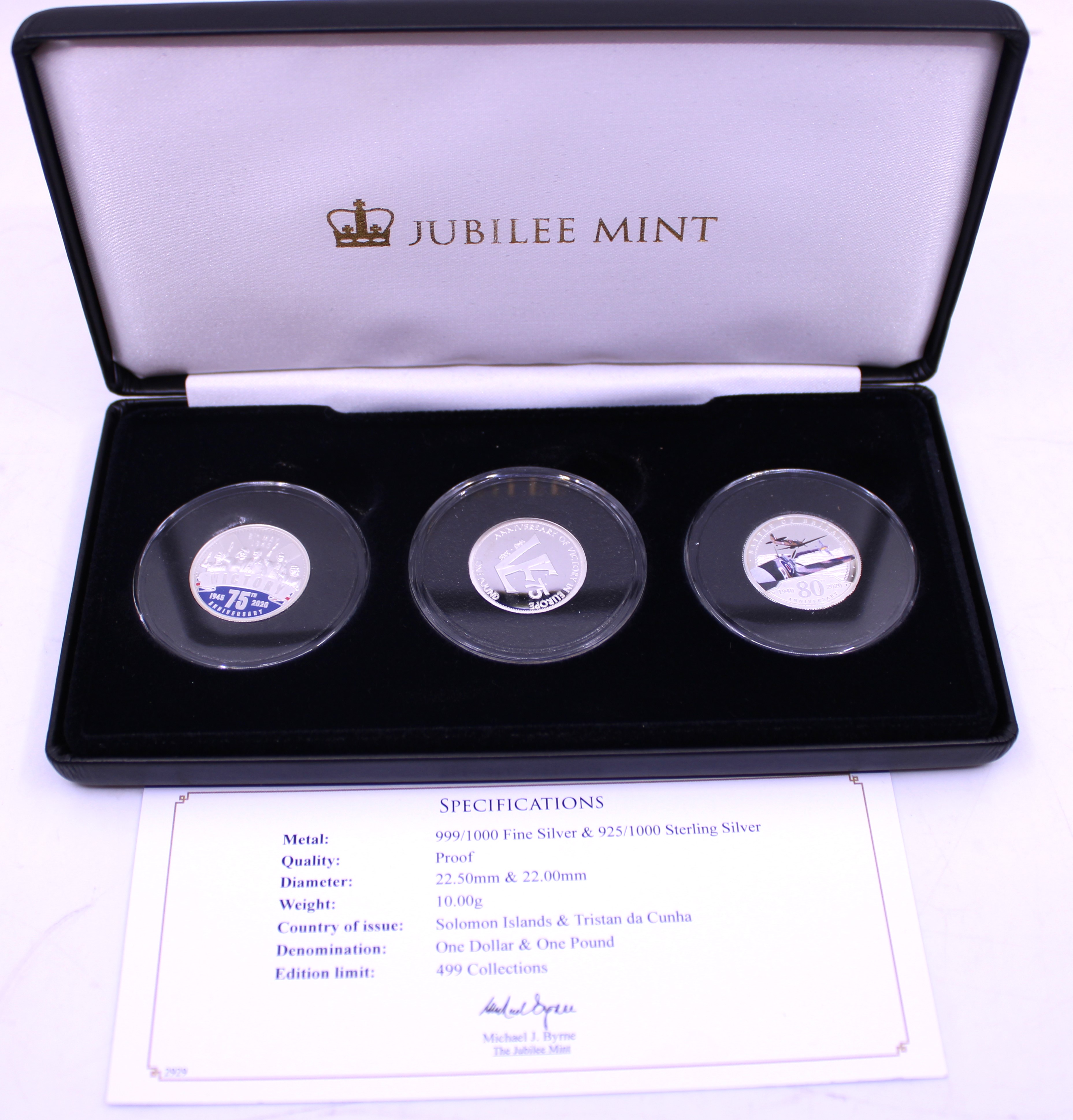 Jubilee Mint The World War II Silver Proof Coin Collection. Metal: 999/1000 Fine Silver & 925/1000