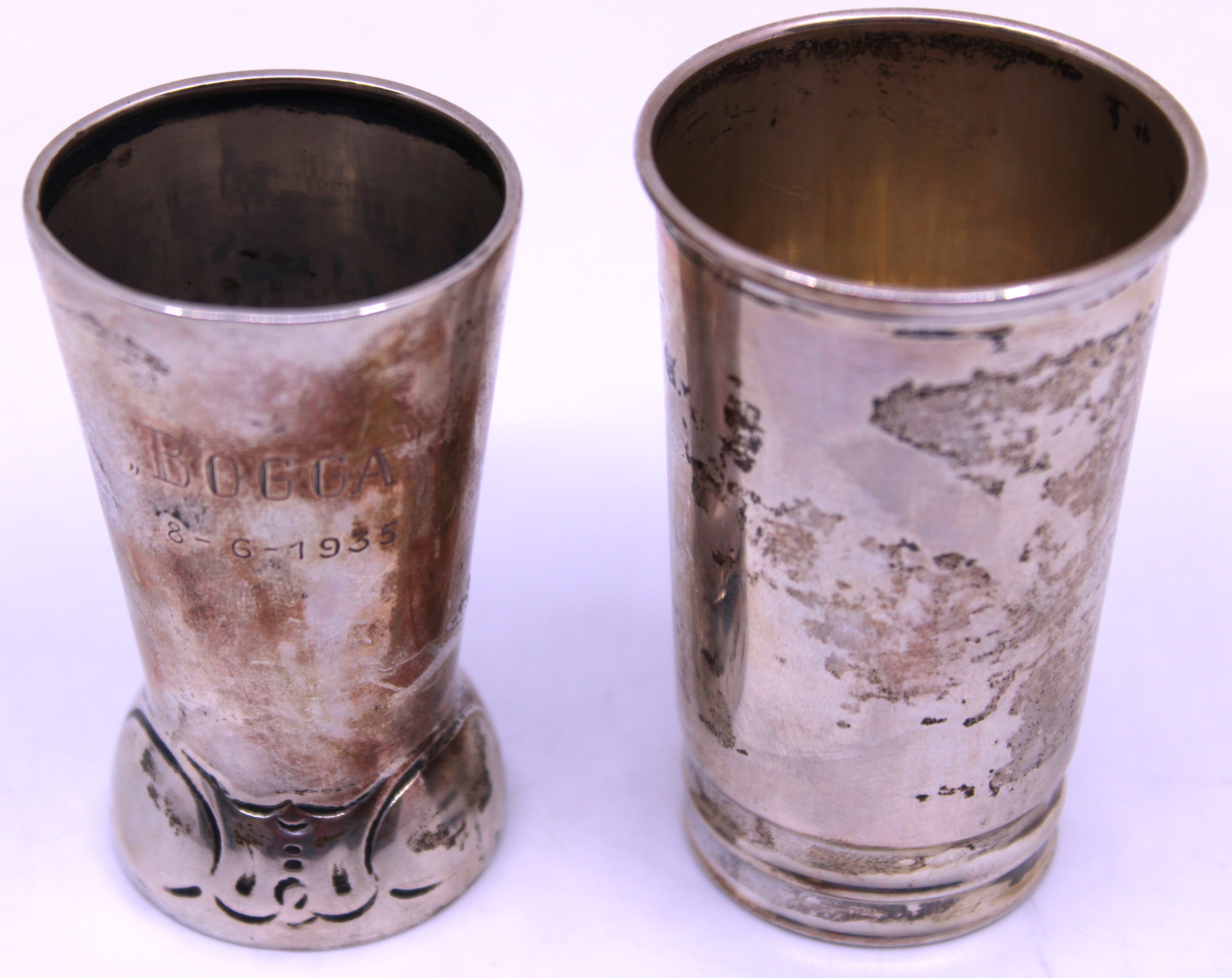 Selection of Norwegian 830 Grade Silver items.  To include a "830" Silver Beaker by Christiana - Image 2 of 3
