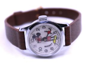 Vintage 1960s/1970's? Mickey Mouse Watch. This watch is made by the company "Bradley" and was made