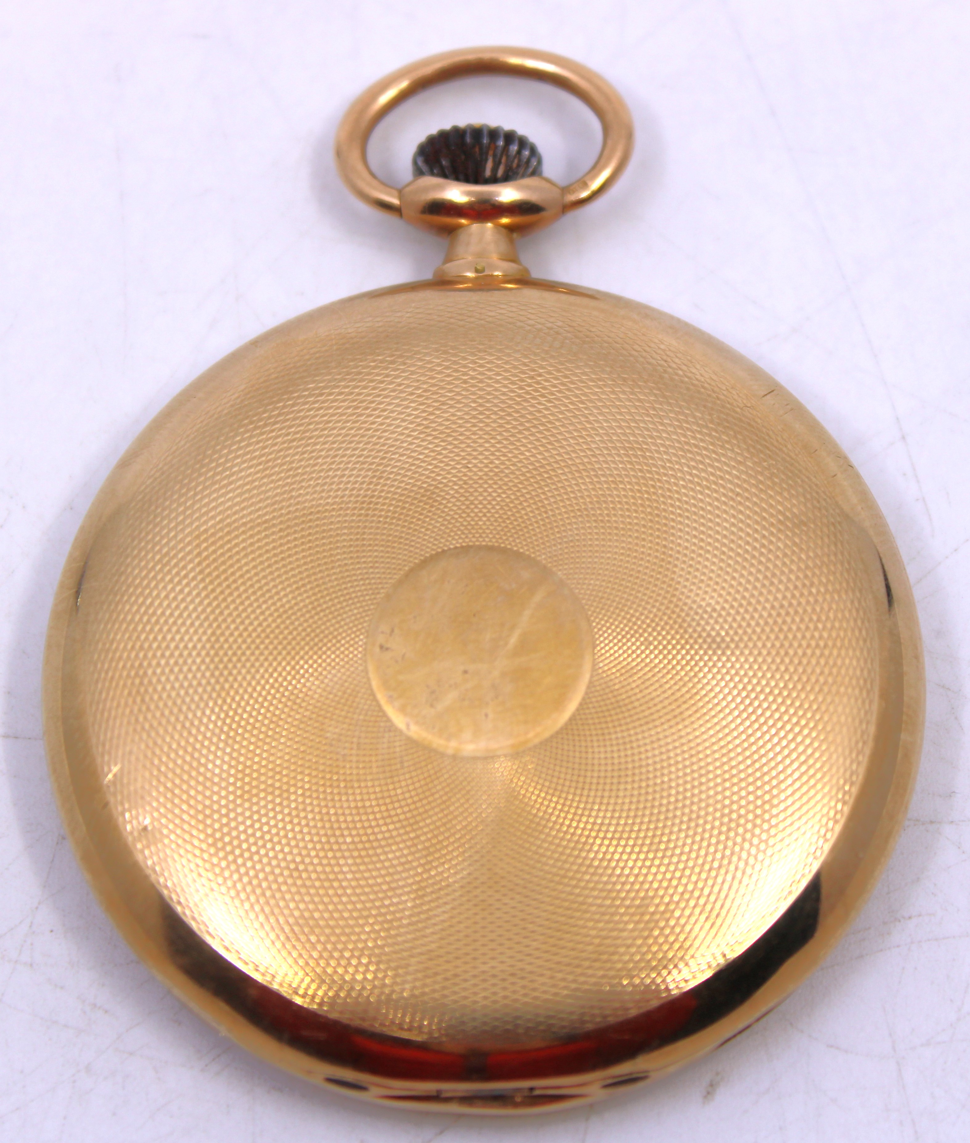 14ct Yellow Gold Pocket Watch. The Pocket Watch is hallmarked "14K" and "0,585" for 14ct Gold on the