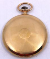 14ct Yellow Gold Pocket Watch. The Pocket Watch is hallmarked "14K" and "0,585" for 14ct Gold on the