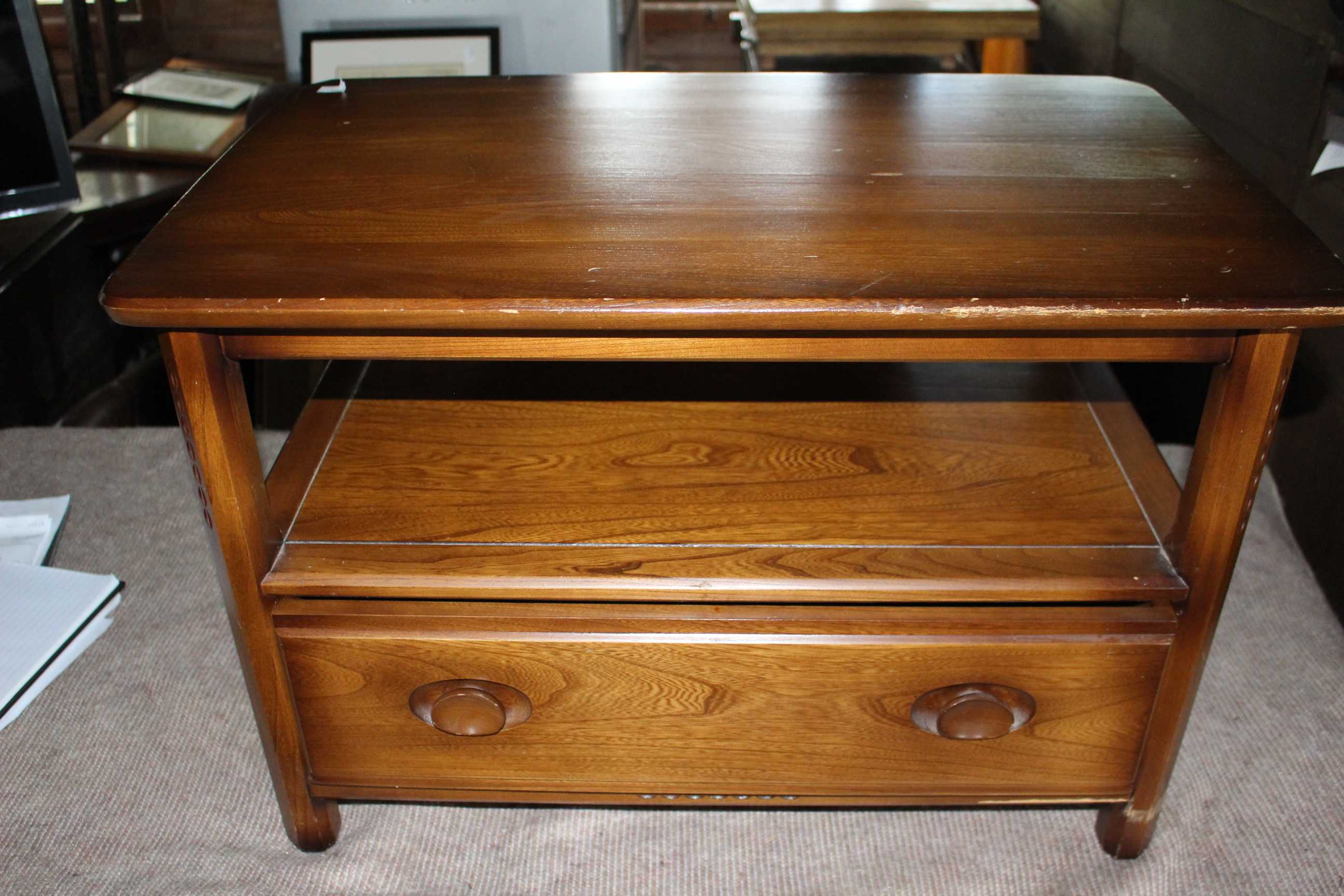 Small Ercol TV table with Draw.