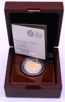 The Royal Mint Nations of the Crown 2017 UK £1 Gold Proof Coin. Boxed with Certificate of