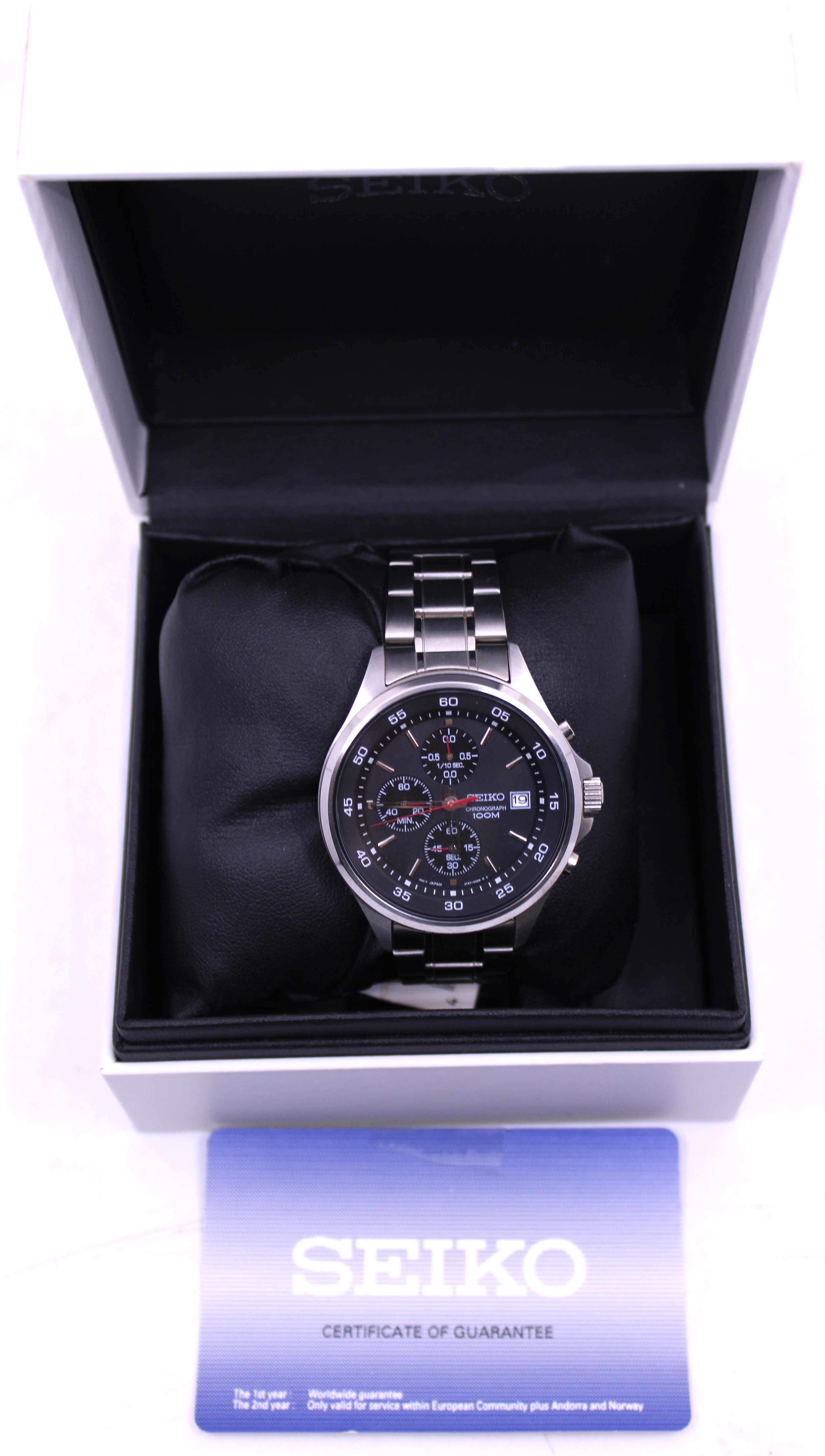 Men's Seiko Chronograph Watch.  Comes boxed with Certificate of Guarantee.  The model number is: - Image 5 of 5