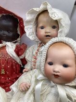 Antique good  large Collection of Bisque head, composition baby dolls selection . The selection