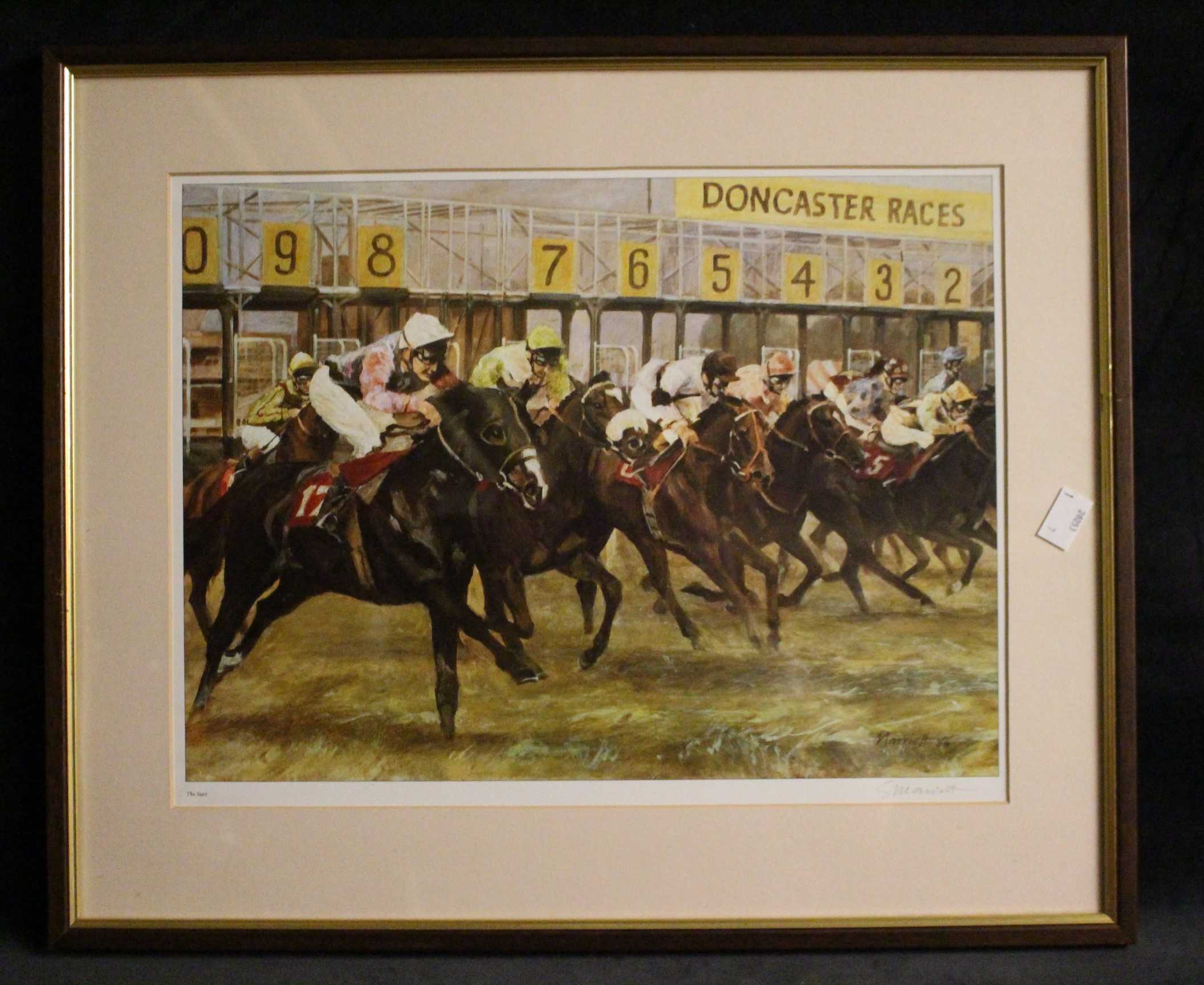 A set of six horse racing prints after Marriott "The Paddock", "Running Down", "The Gallops", "The - Image 3 of 8