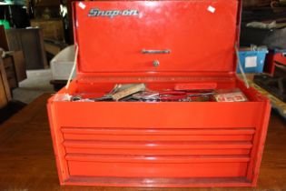 Snap on tool box to include Snap on sockets and large selection of other branded tools and