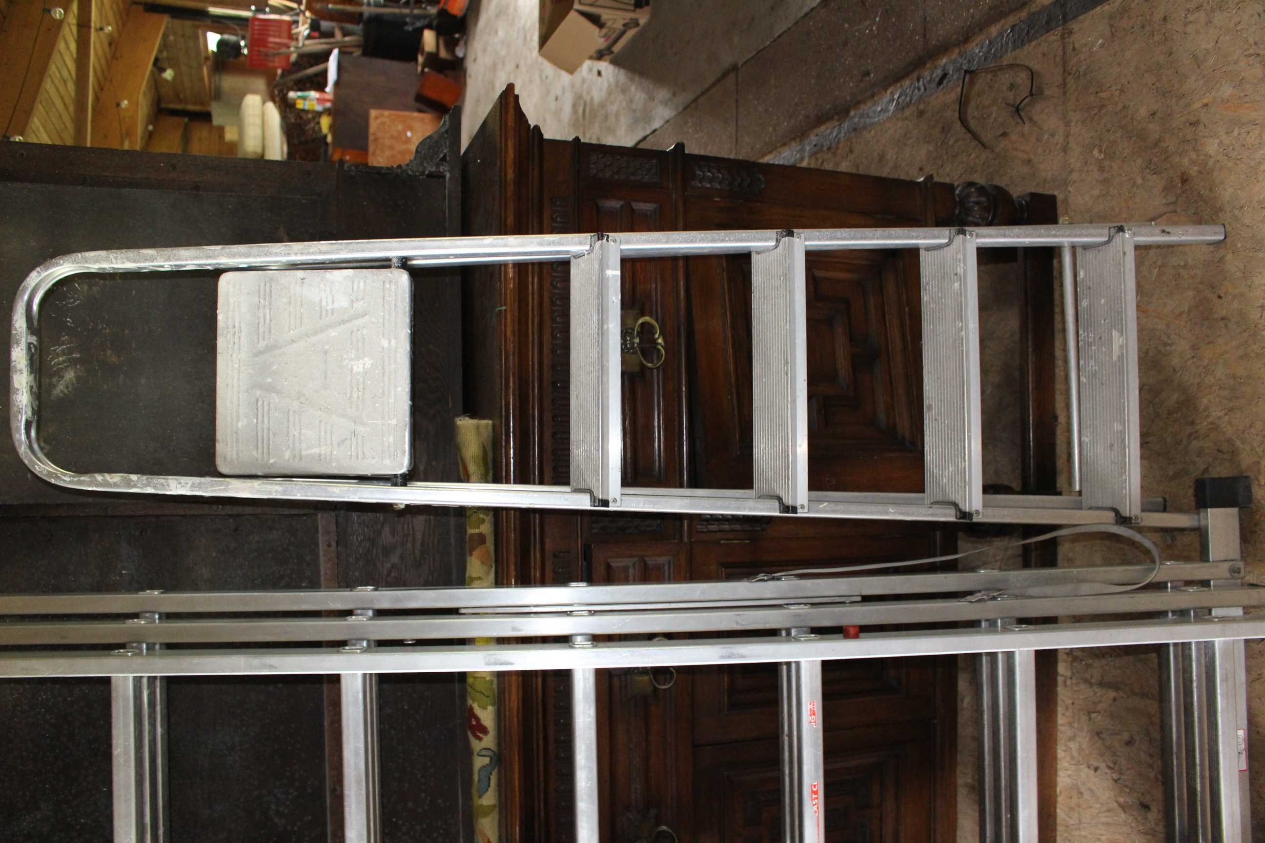 3 sets of household aluminium ladders. - Image 4 of 4