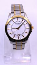 Ladies Rotary Beaumont GB02793/06 Two Tone Quartz Watch.  The watch has a Swiss made Movement and is