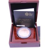 The Royal Mint The 200th Anniversary of the Battle of Waterloo 2015 UK £5 Gold Proof Coin. Boxed