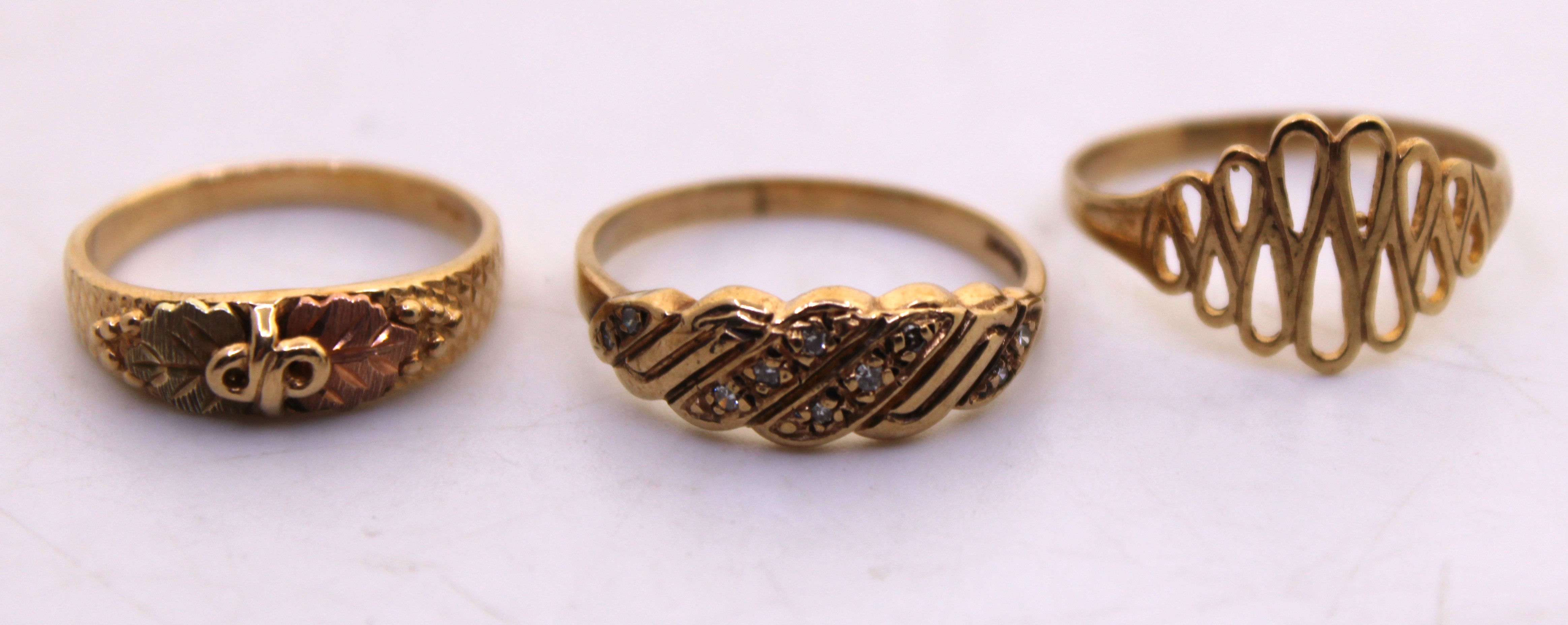 Selection of Six 9ct Gold Dress Rings.  Ring Sizes are: O, L, R, P, M, P. Total weight of the - Image 2 of 3