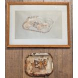 Jean Howell (20th Century). Still Life, a study of a worn enamel dish, signed l.r., watercolour,