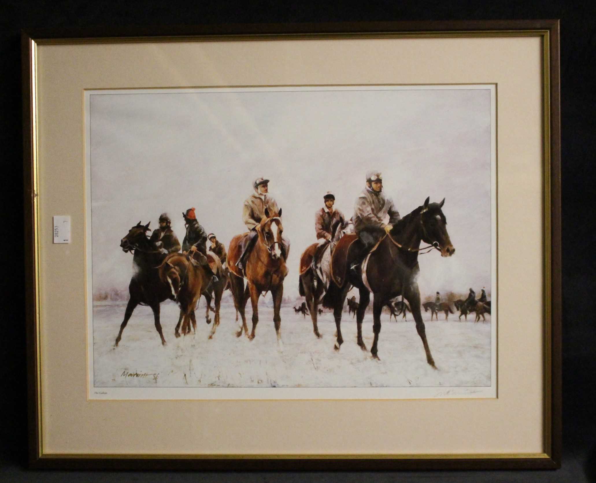 A set of six horse racing prints after Marriott "The Paddock", "Running Down", "The Gallops", "The - Image 4 of 8