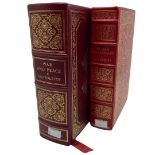 Two leatherbound The Franklin Library books to include a 1981 edition War & Peace by Leo Tolstoy and
