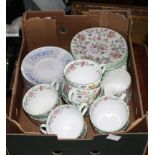 A Minton Haddon Hall pattern part tea service (1)