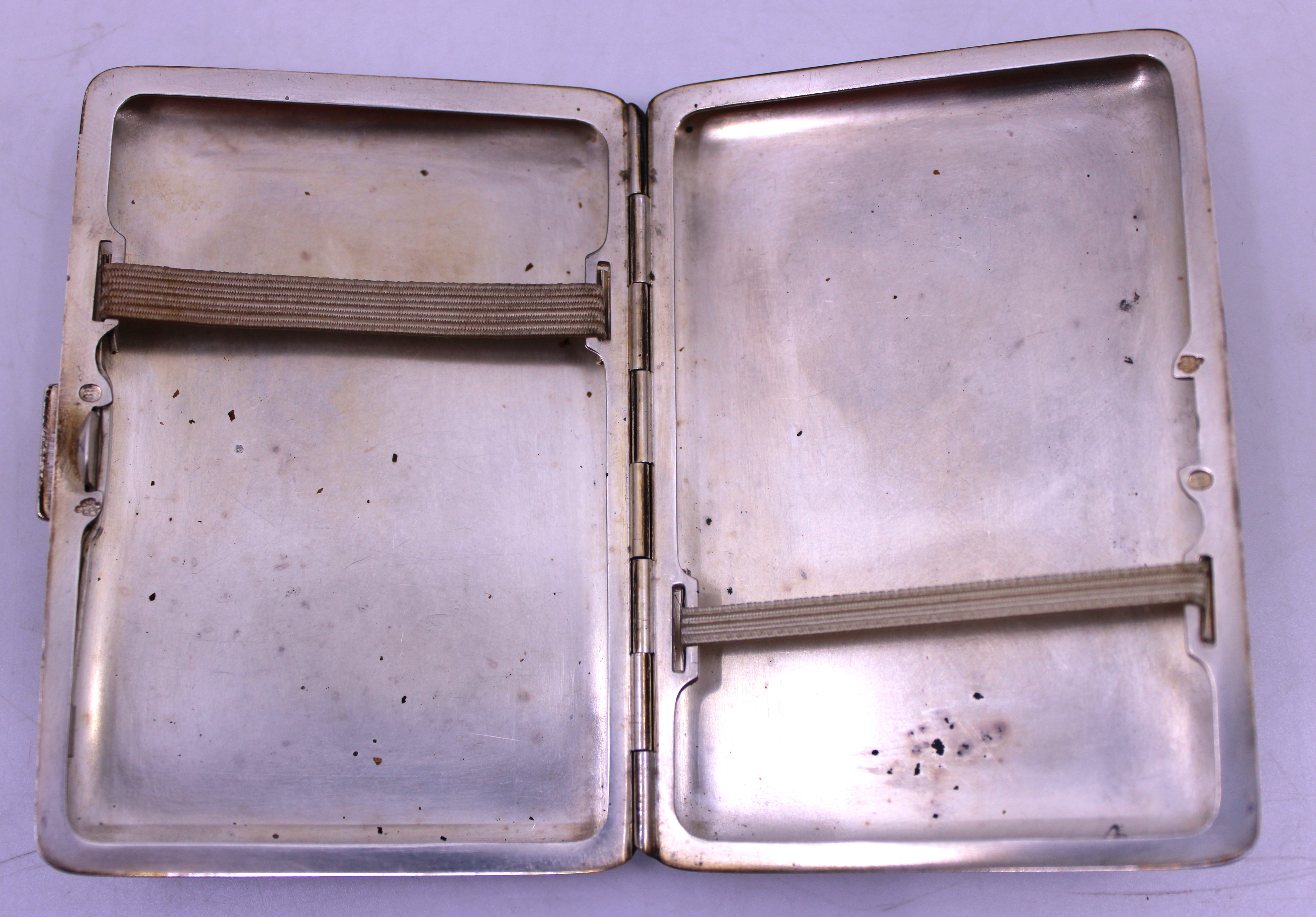 Two Norwegian Silver Cigaratte Cases.  One of the Cigarette Cases is marked "T.K 830 S" and is - Image 3 of 3