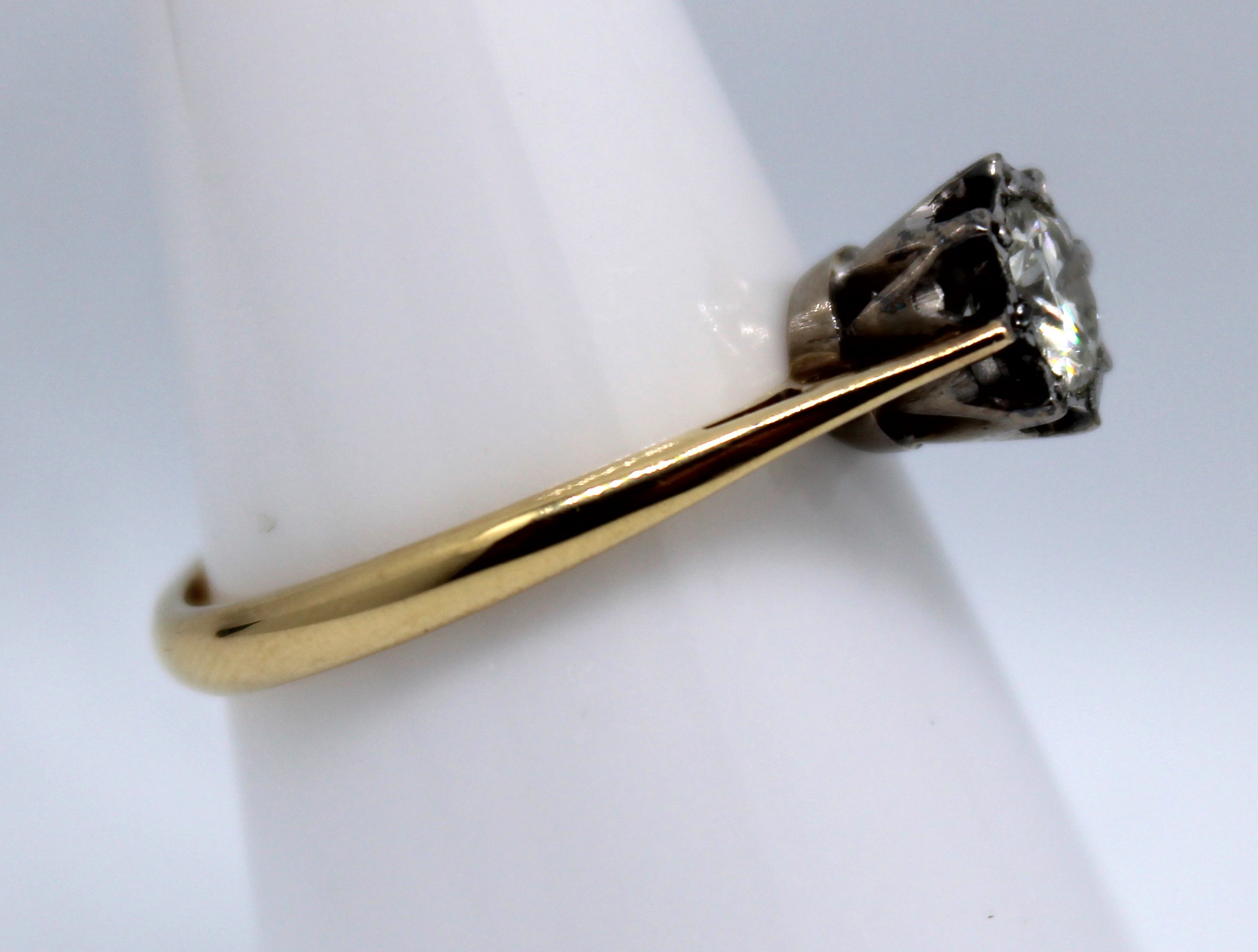 18ct Yellow Gold approx. 0.40ct Solitaire Round Brilliant Cut Diamond Ring.  The assessed Diamond - Image 2 of 2