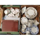 2 boxes of miscellaneous china and tea ware. (2)