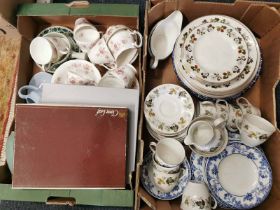 2 boxes of miscellaneous china and tea ware. (2)