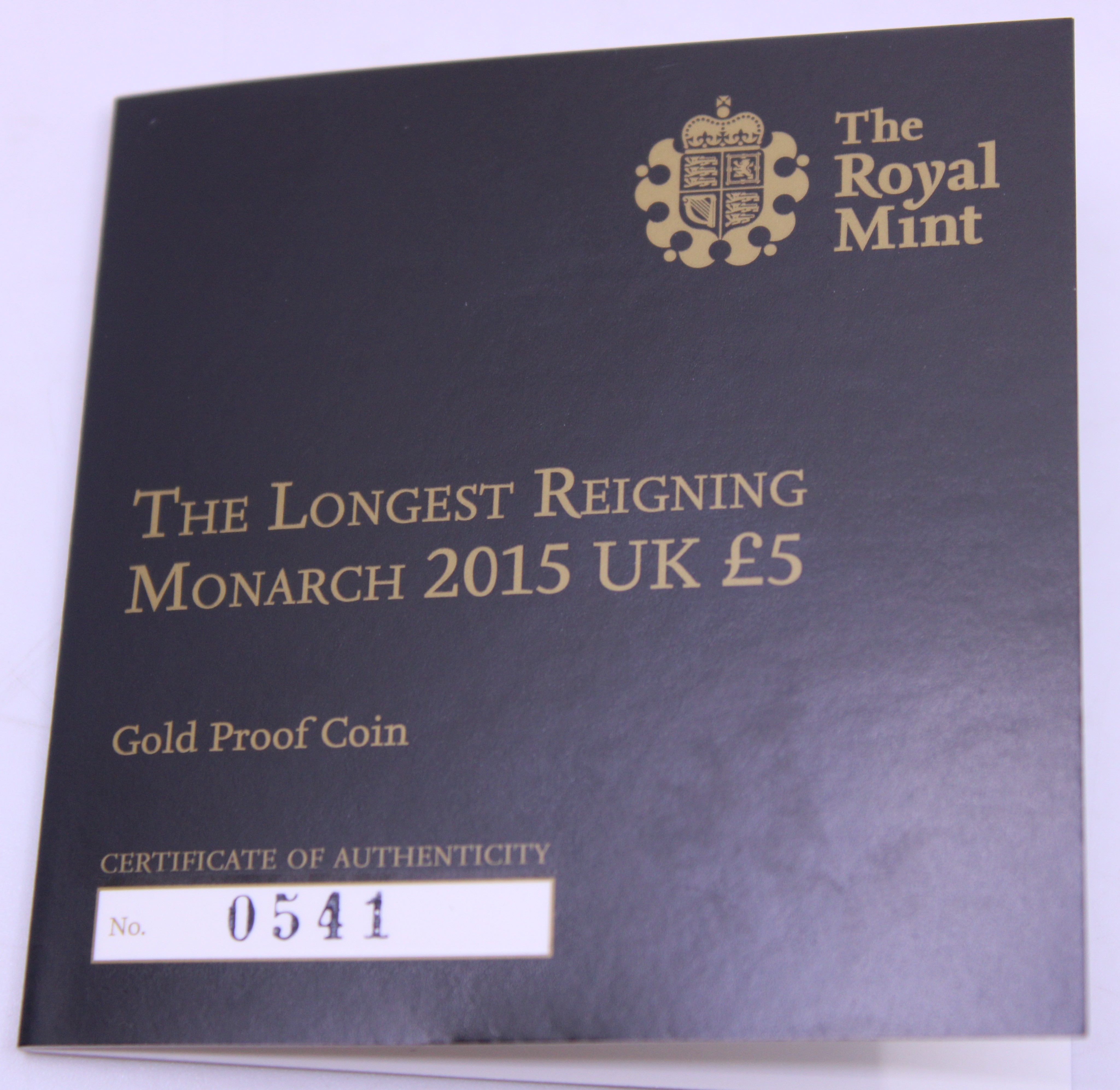 The Royal Mint The Longest Reigning Monarch 2015 UK Gold Proof Coin. Boxed with Certificate of - Image 3 of 3