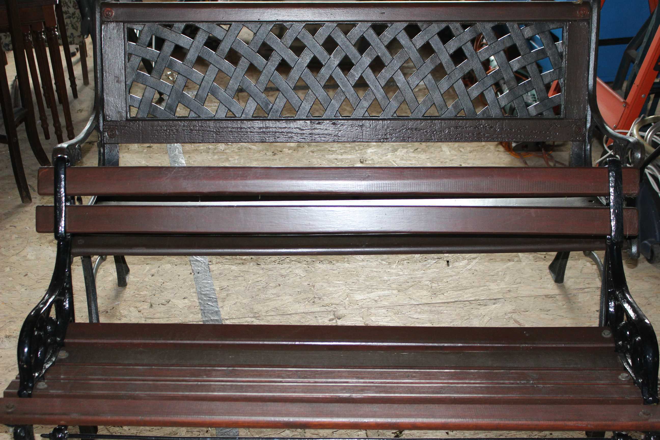 2 x wrought iron garden Bench