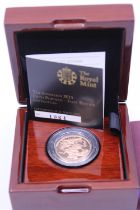 The Royal Mint The Sovereign 2015 Fifth Portrait- First Edition Gold Proof Coin. Boxed with