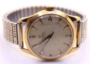 Vintage 18ct Gold Omega Chronometer Officially Certified Automatic Watch with Omega Box.  The