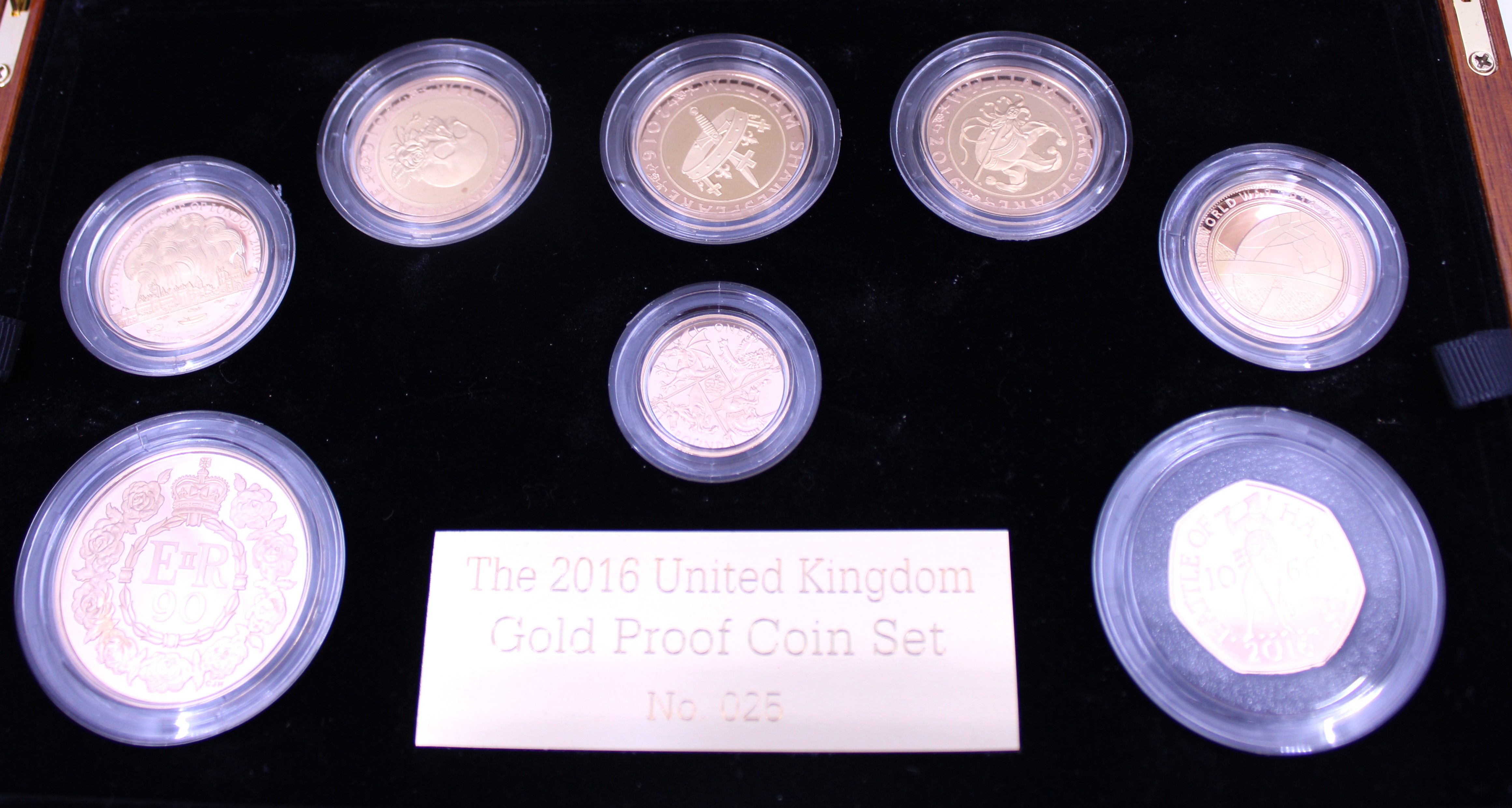 2016 UK Gold Proof Annual Set from The Royal Mint with eight commemorative coins in original box. - Image 2 of 5