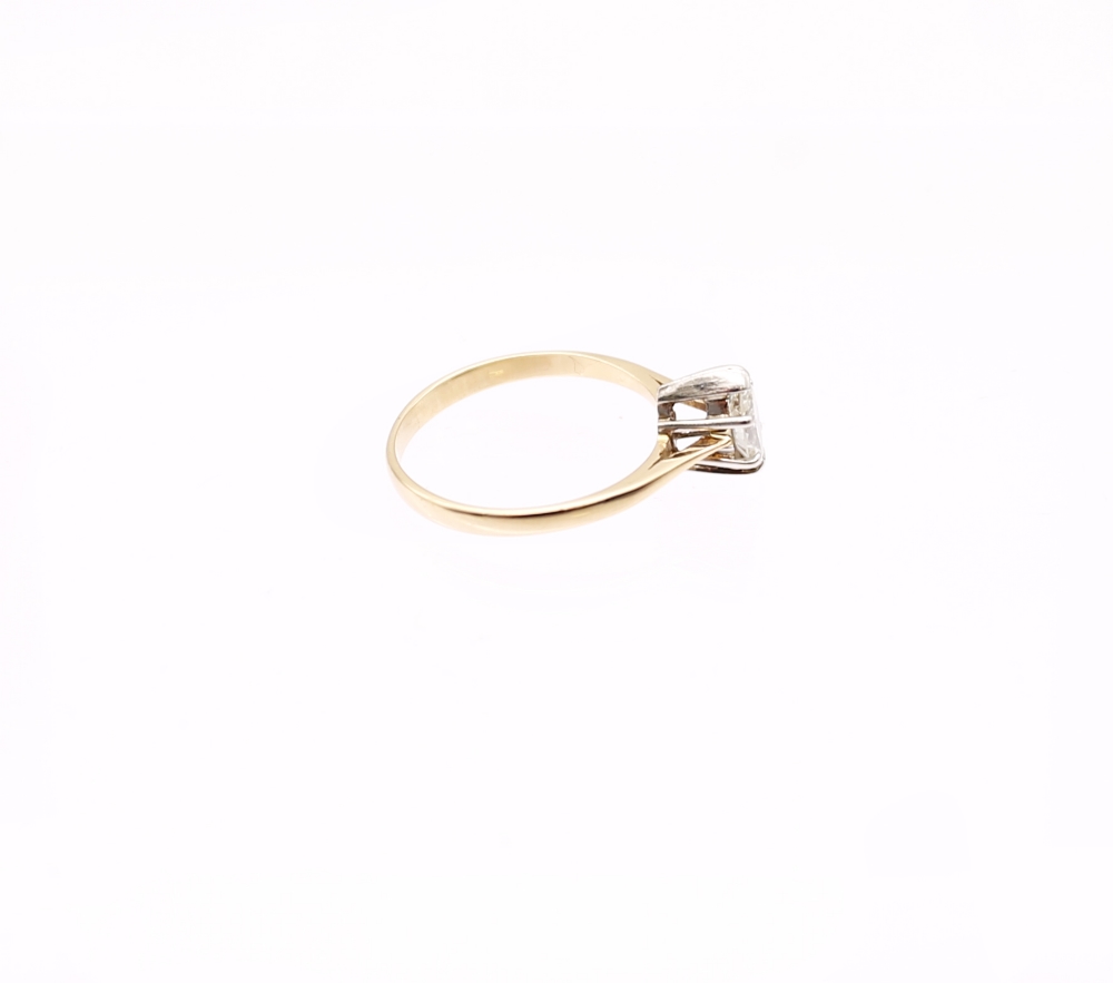 A marquise-cut diamond and 14ct gold solitaire ring, comprising a diamond weighing approx 0.60ct, - Image 4 of 8