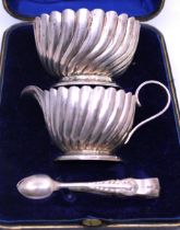 Selection of Sterling Silver and Silver Plated Items.  To include a Sterling Silver Sugar Bowl, Milk