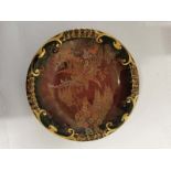 A Crown Devon Fieldings Rouge Royale dish, 29cm diameter. (1)