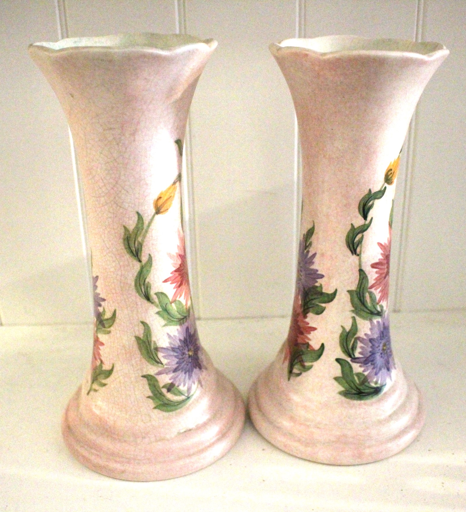 ******RE-OFFER IN21ST JUNE SALE OR CUSTOMER TO COLLECT******** A pair of vases painted  by E.Radford - Image 2 of 2